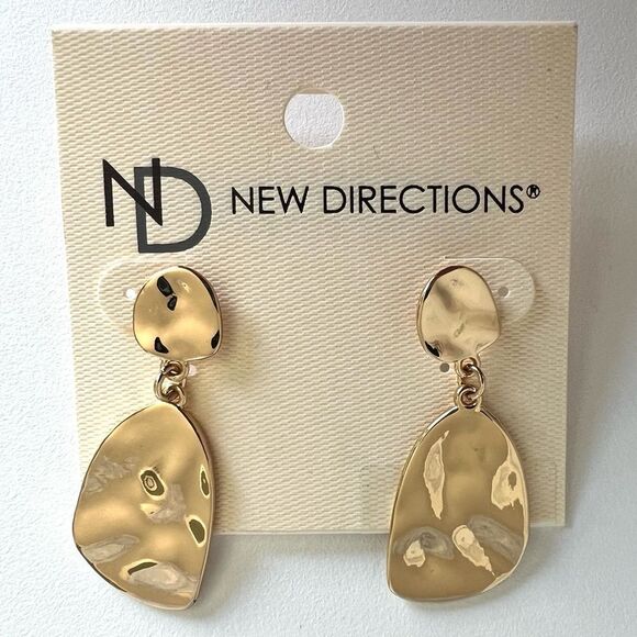 Earring Bundle 5 pair Hoop Stud Dangle Gold and Silvertone Earrings Jewelry NWT - Picture 2 of 7